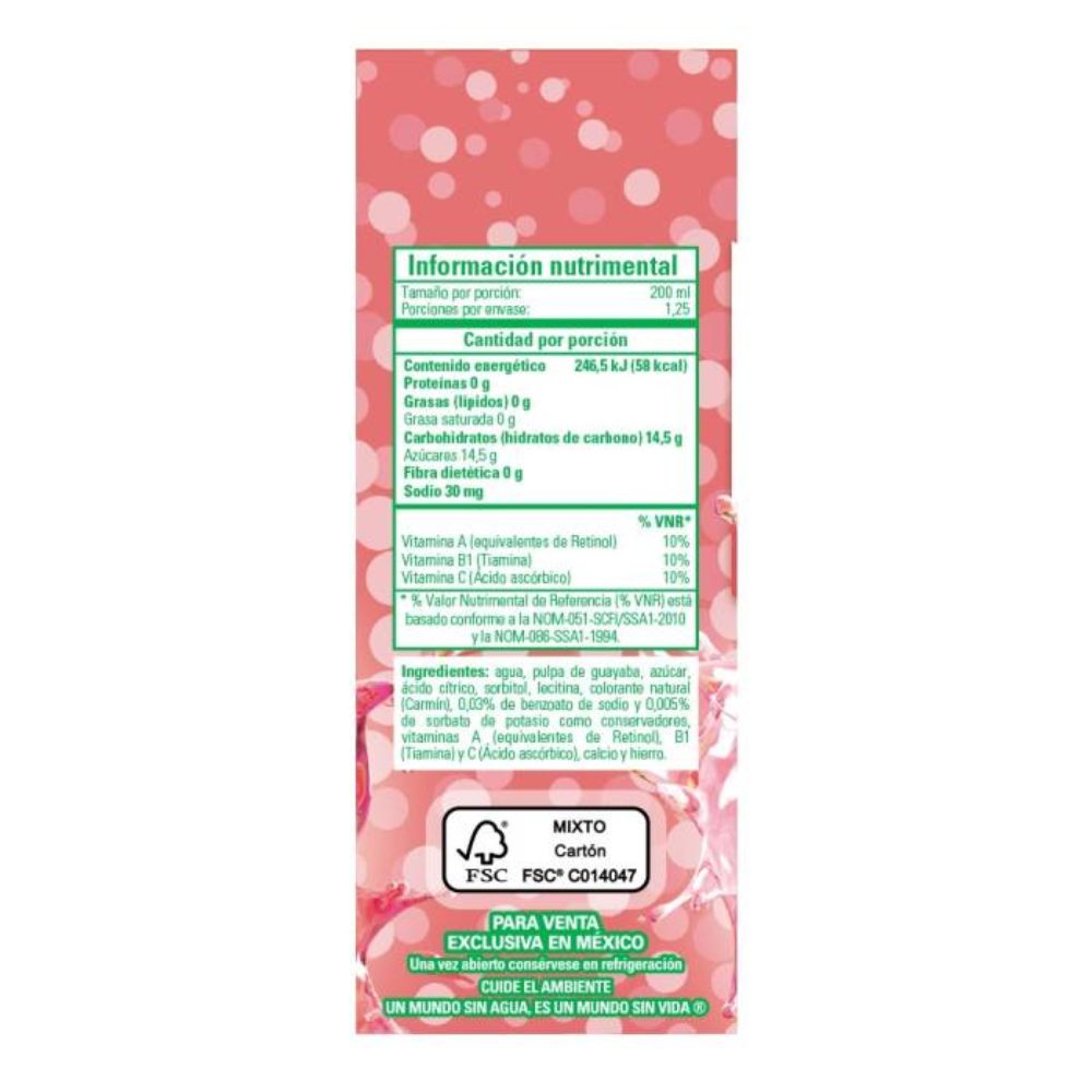 Jugo Boing Sabor Guayaba 250 Mililitros