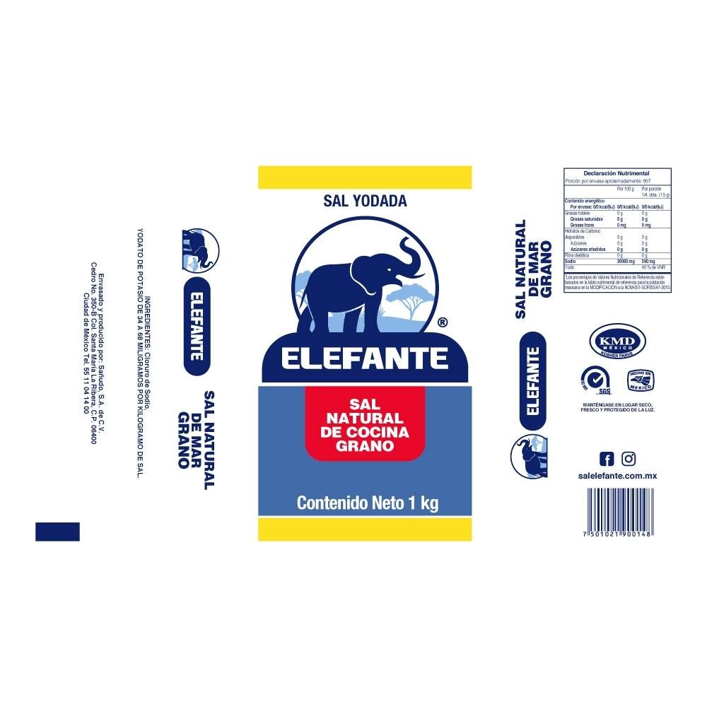 Sal de Grano Elefante Bolsa 1 Kilogramo
