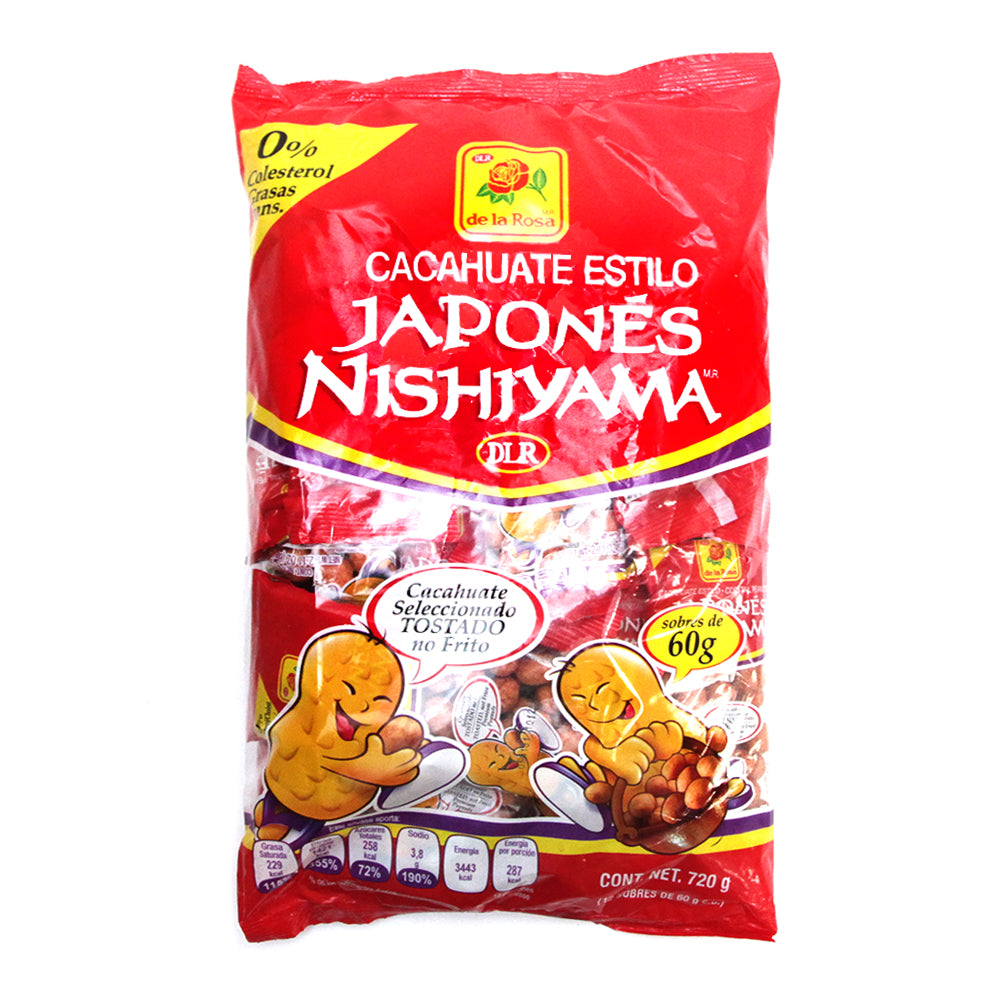 De La Rosa Nish. Cacahuate Jap. 12 pz de 60 gr