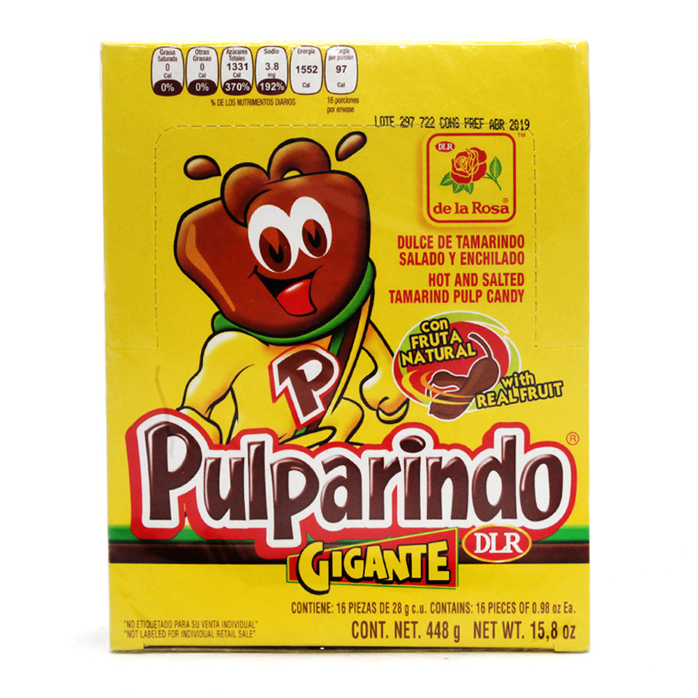 Dulce Tamarindo Pulparindo Gigante Paquete Con 16 Piezas De 28 Gramos