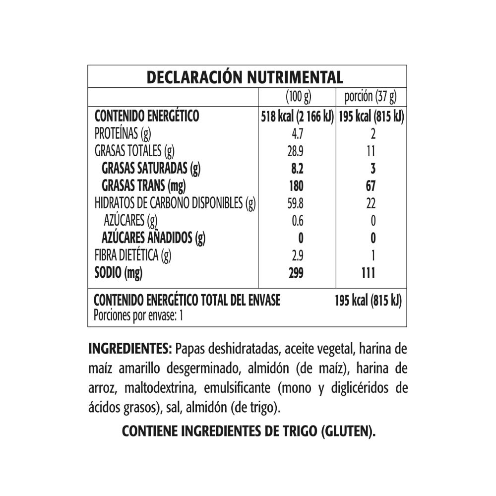 Pringles Papas Fritas Original 37 gr