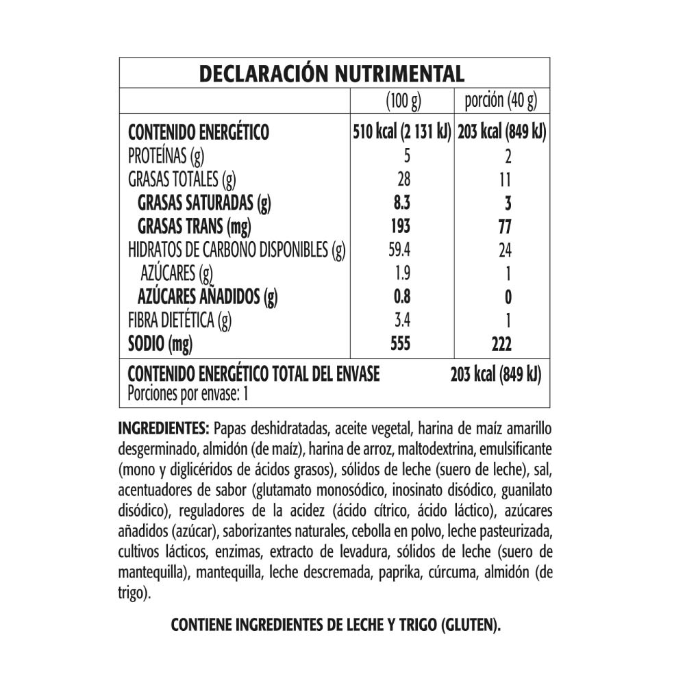 Pringles Papas Fritas Queso 40 gr