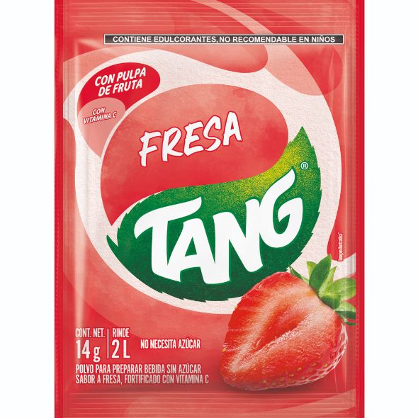 Polvo Para Preparar Bebida Tang Sabor Fresa Paquete con 8 Sobres