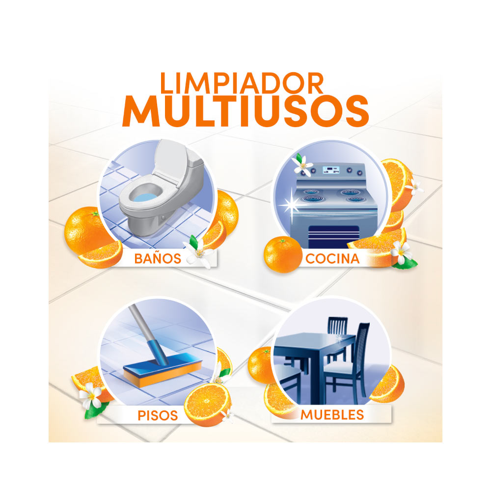 Fabuloso Limpiador Multiusos Naranja de 1 lt