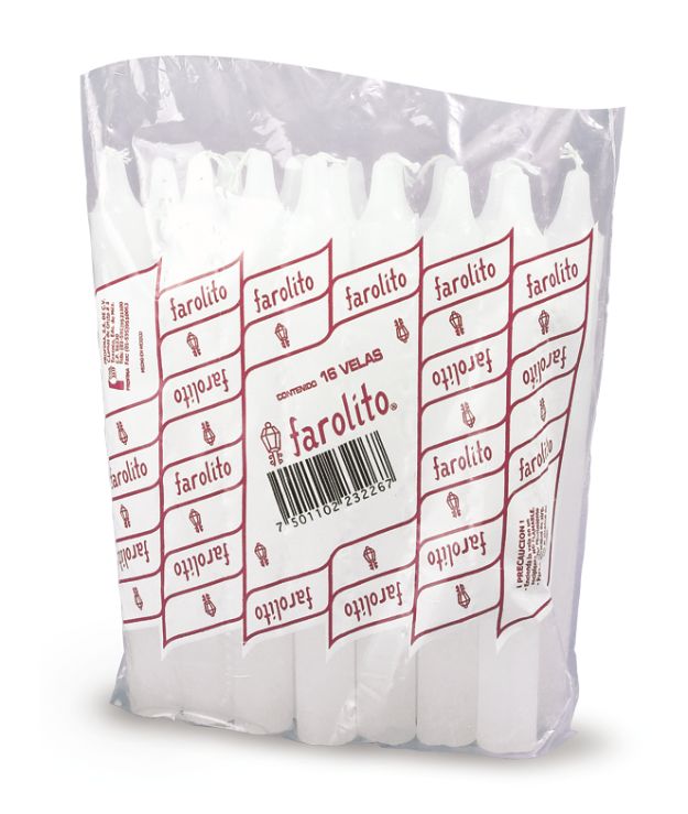 Vela Farolito 10 Paquete con 16 Piezas
