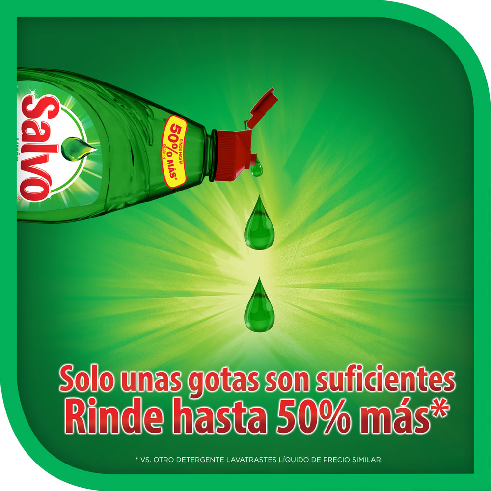 Lavatrastes Salvo Líquido Limon Botella 900 Mililitros