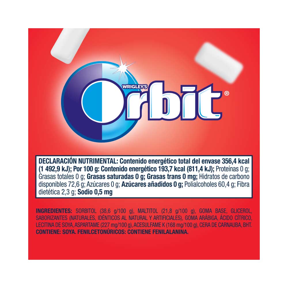 Chicle Orbit 4S Fresa Paquete con 40 Piezas