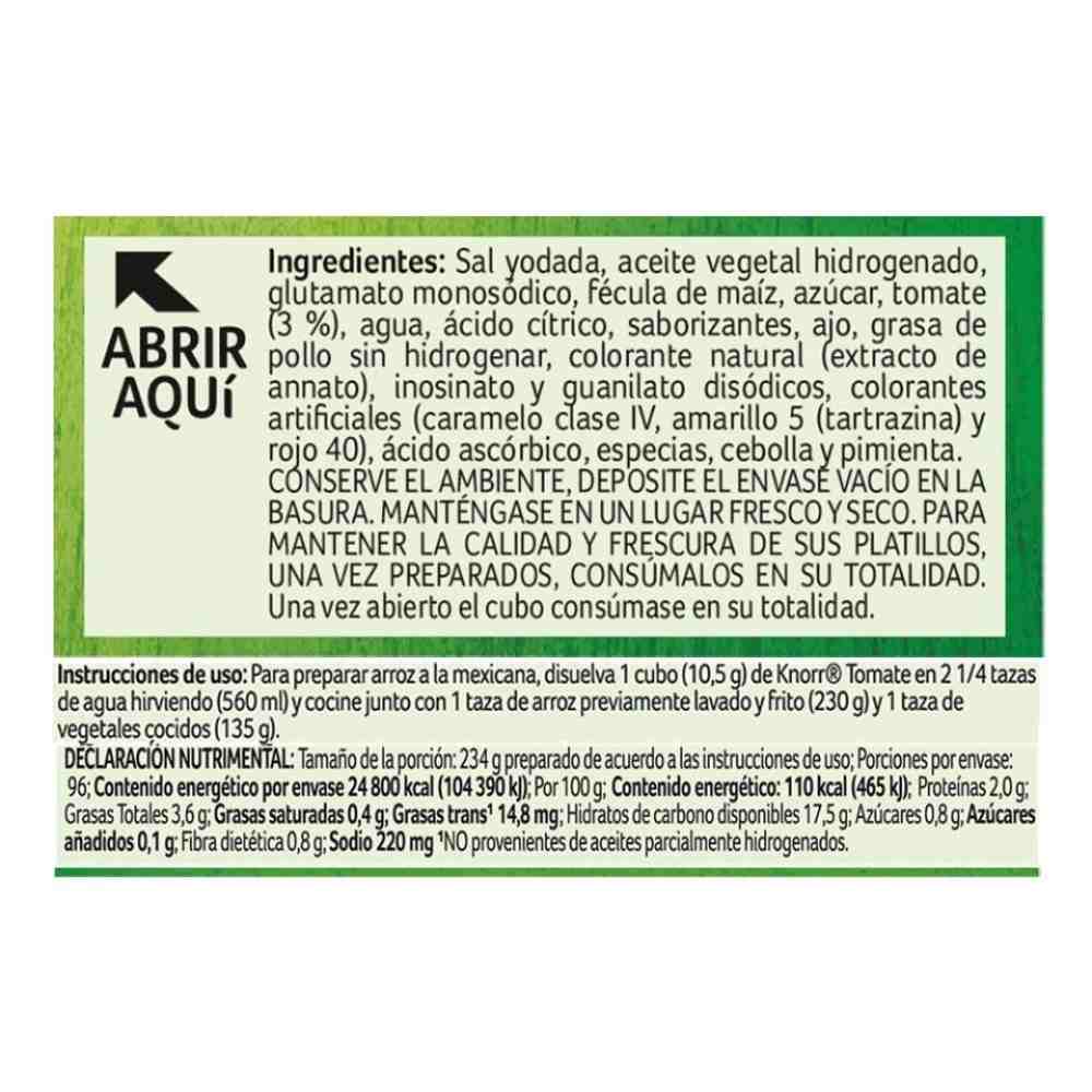 Knorr Tomate Consome Paquete Con 24 Piezas De 11 Gr