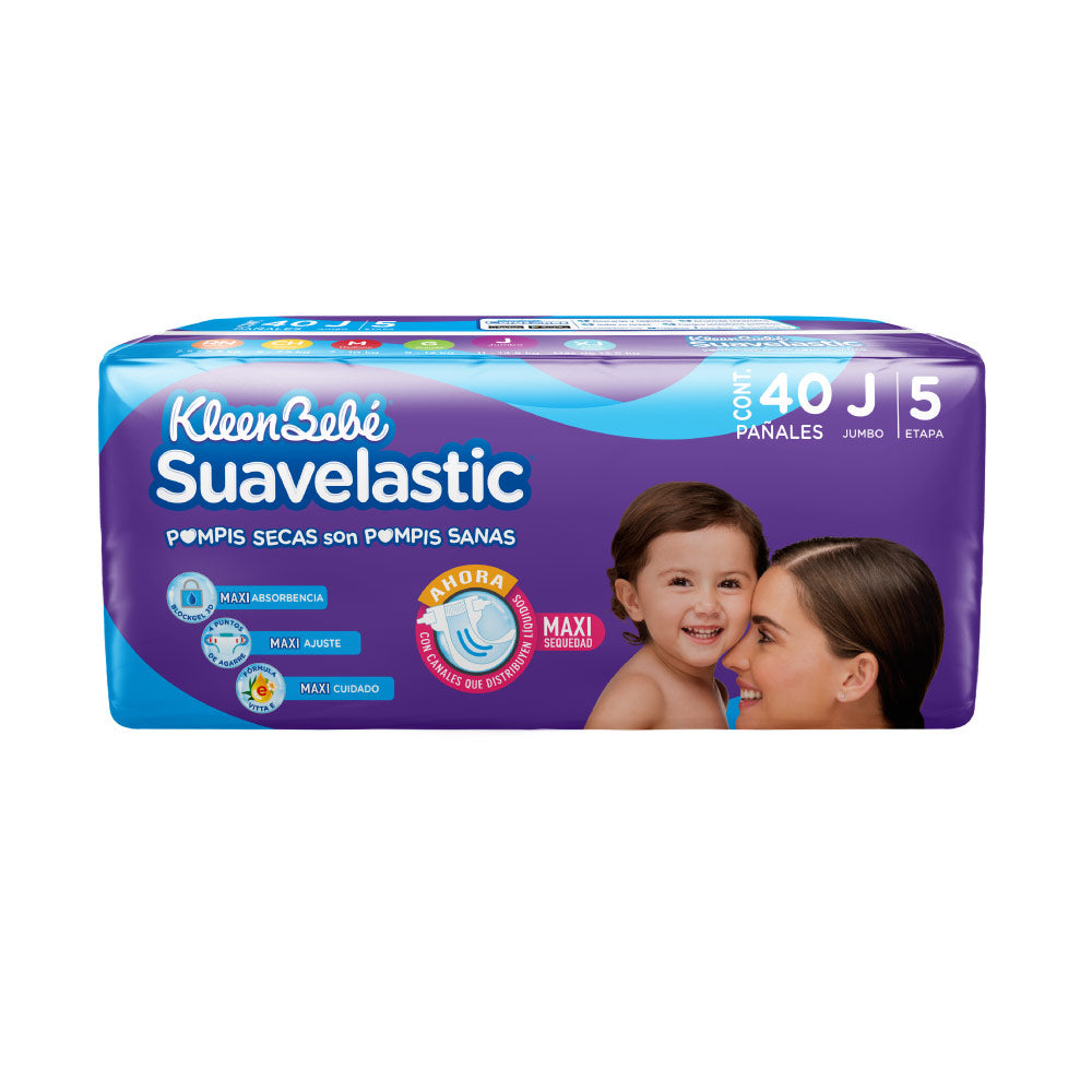 Pañal Suavelastic Max Jumbo Paquete Con 40 Piezas
