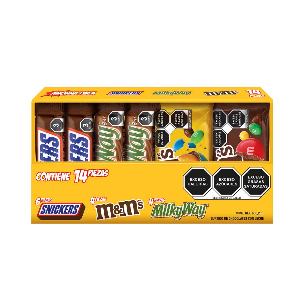Variety Pack Snickers Milcky M&M Paquete Con 14 Piezas