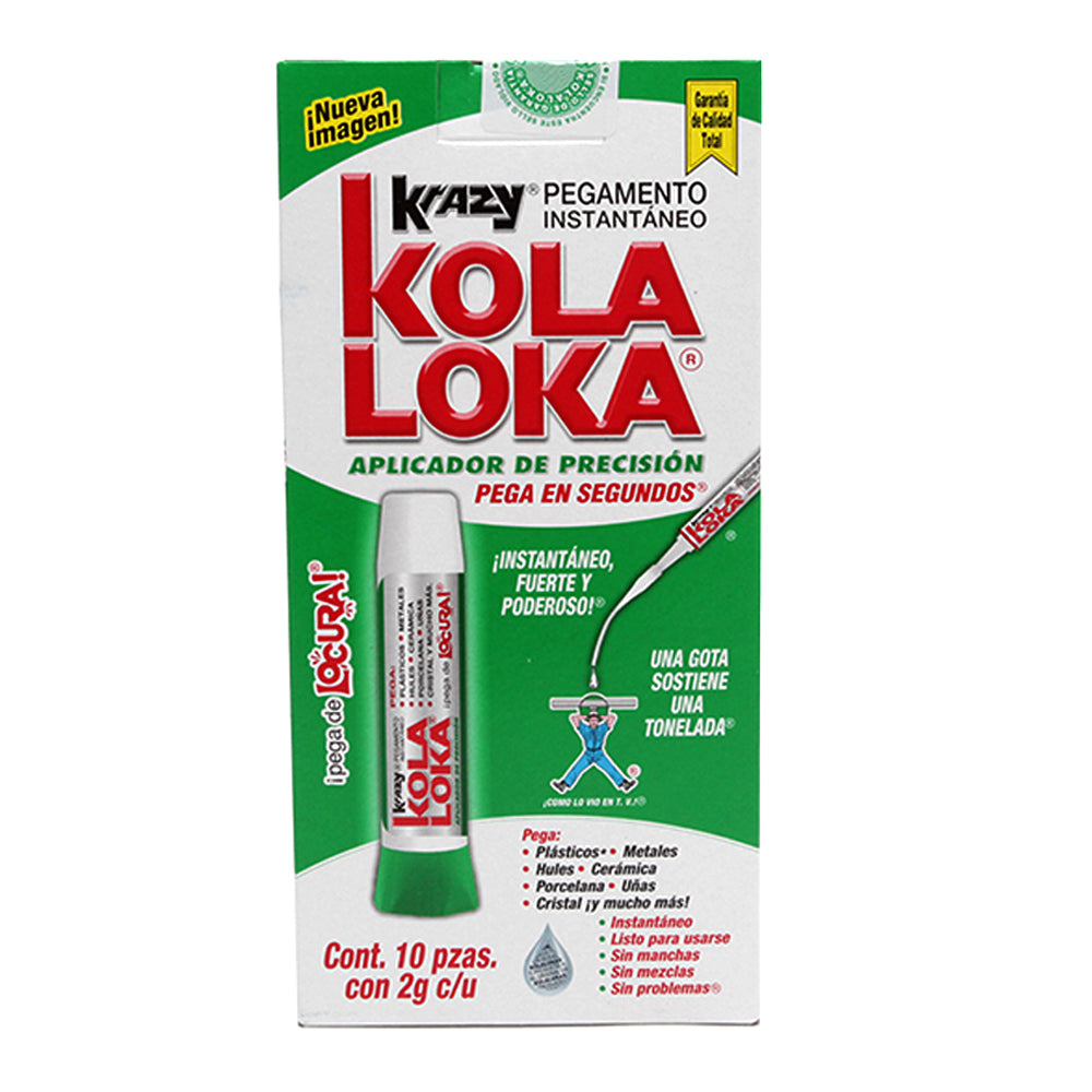 Pegamento Kola Loka Multiusos Paquete con 10 Piezas de 2 Gramos