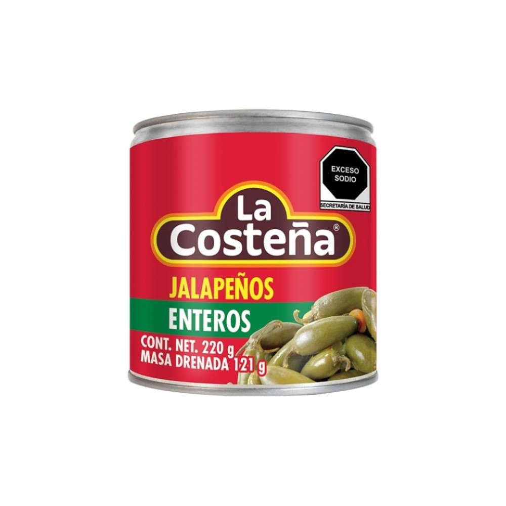 Chiles Jalapeños Enteros La Costeña 220 gr