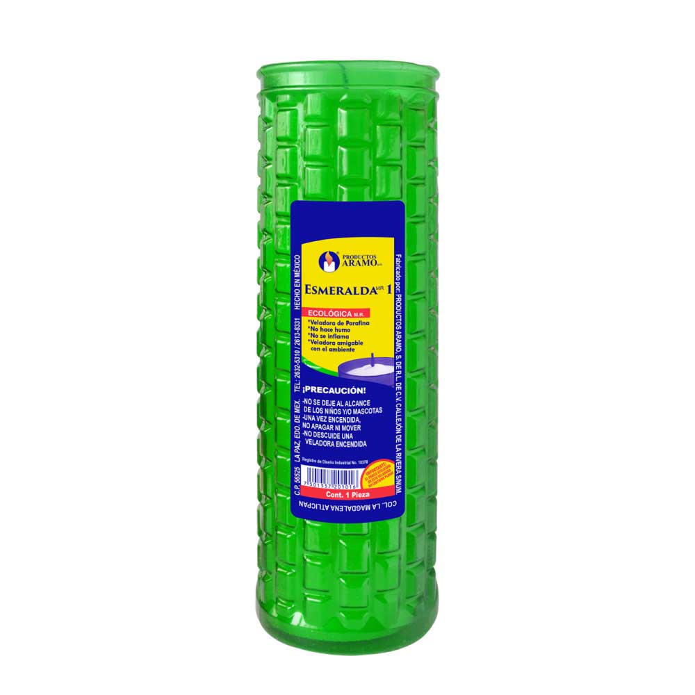 Veladora Aramo Ecologica Esmeralda 1