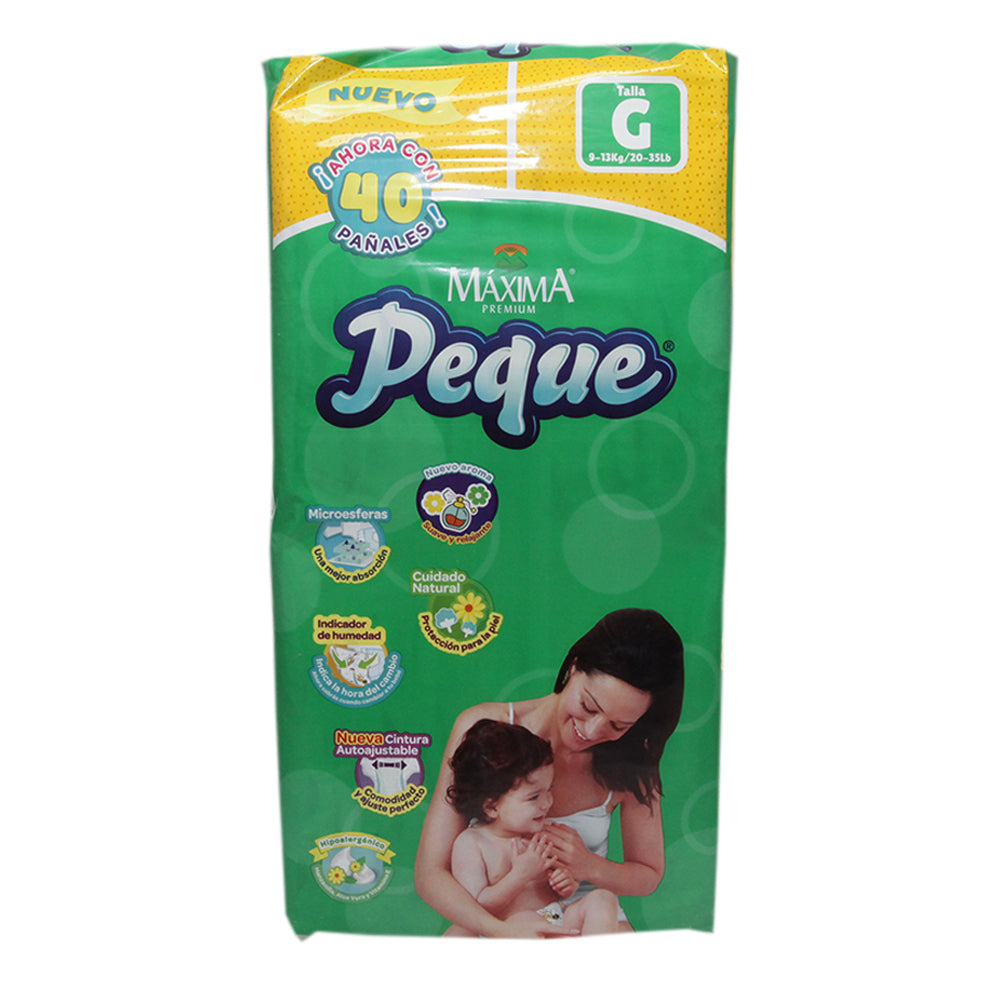 Peque Pañal Unisex Grande Paquete Con 40 Piezas