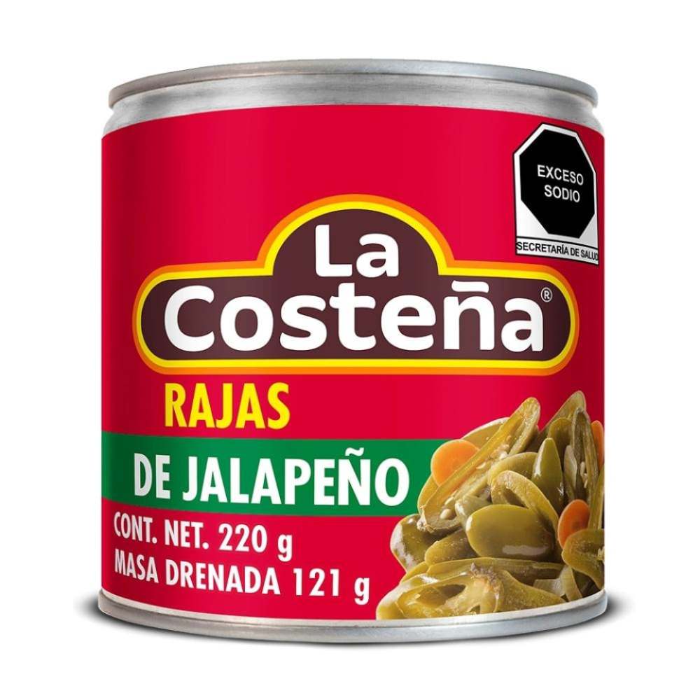 Chiles Jalapeños Rajas La Costeña 220 gr