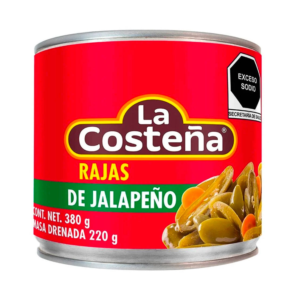 Chiles Jalapeños Rajas La Costeña 380 gr