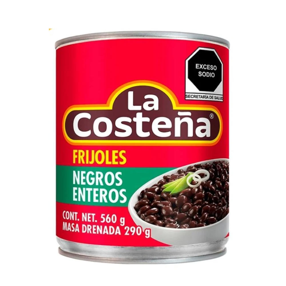 Frijoles Enteros Negros La Costeña 560 gr
