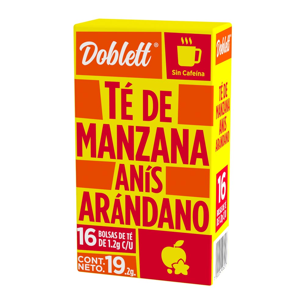 Té Doblett Manzana Anis Aran. 16 Sobres 1.2 gr