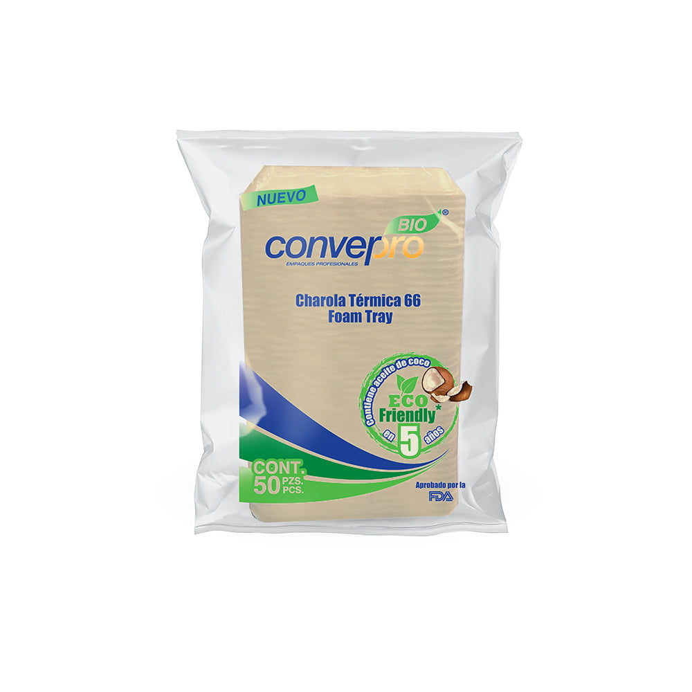 Converpro Bio Charola Termica 66 50Pz