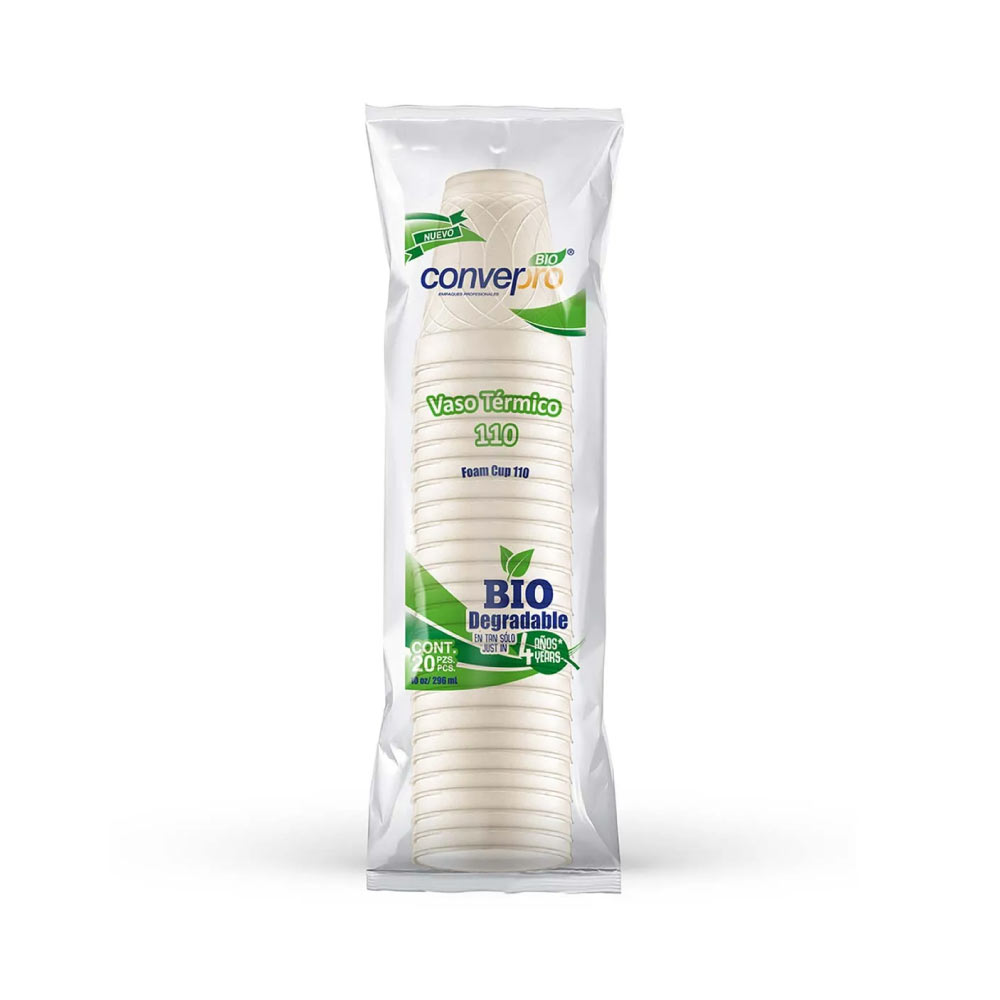 Vaso Termico Converpro Bio 110 10 Onzas 20 Piezas