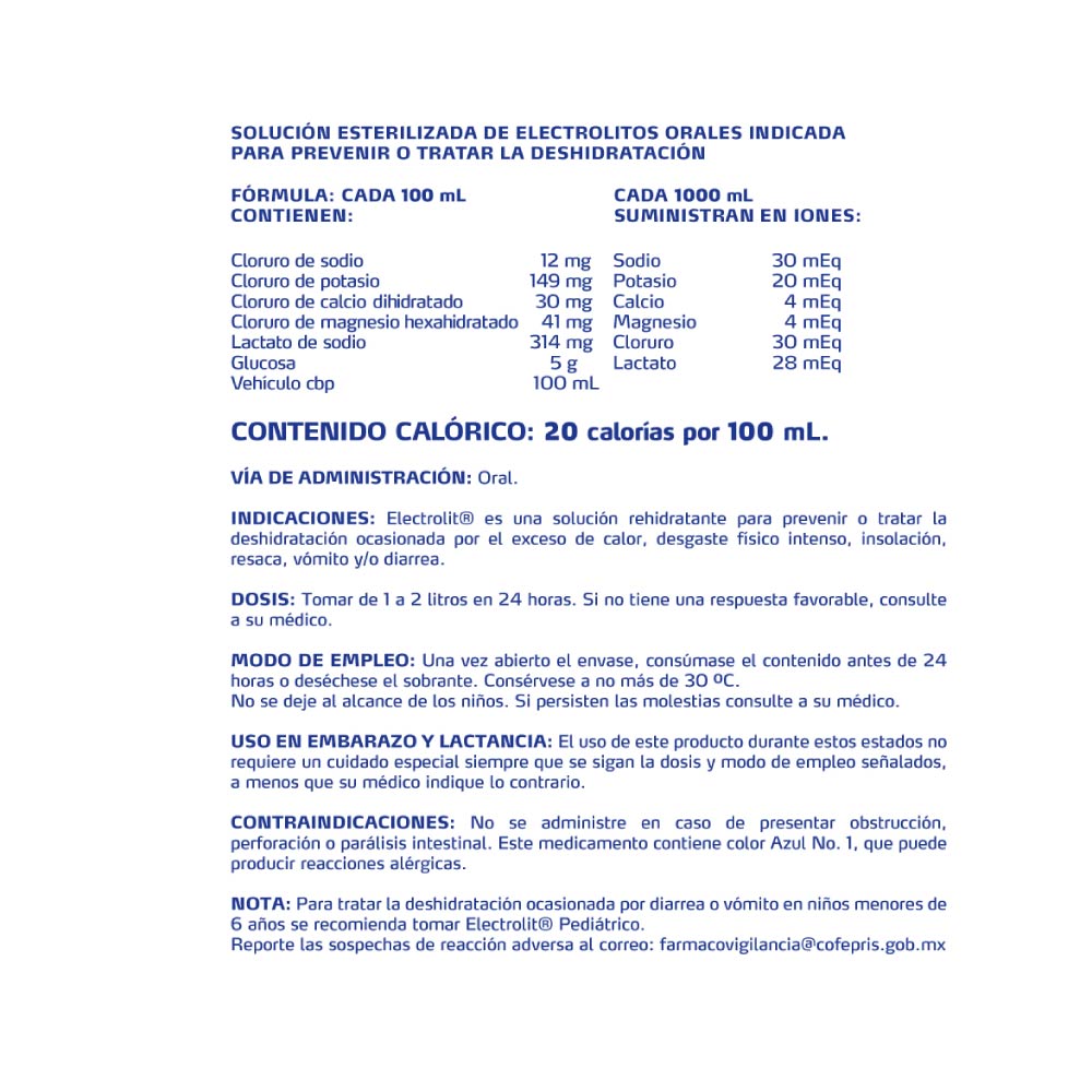 Suero Electrolit Mora Azul 625 Mililitros