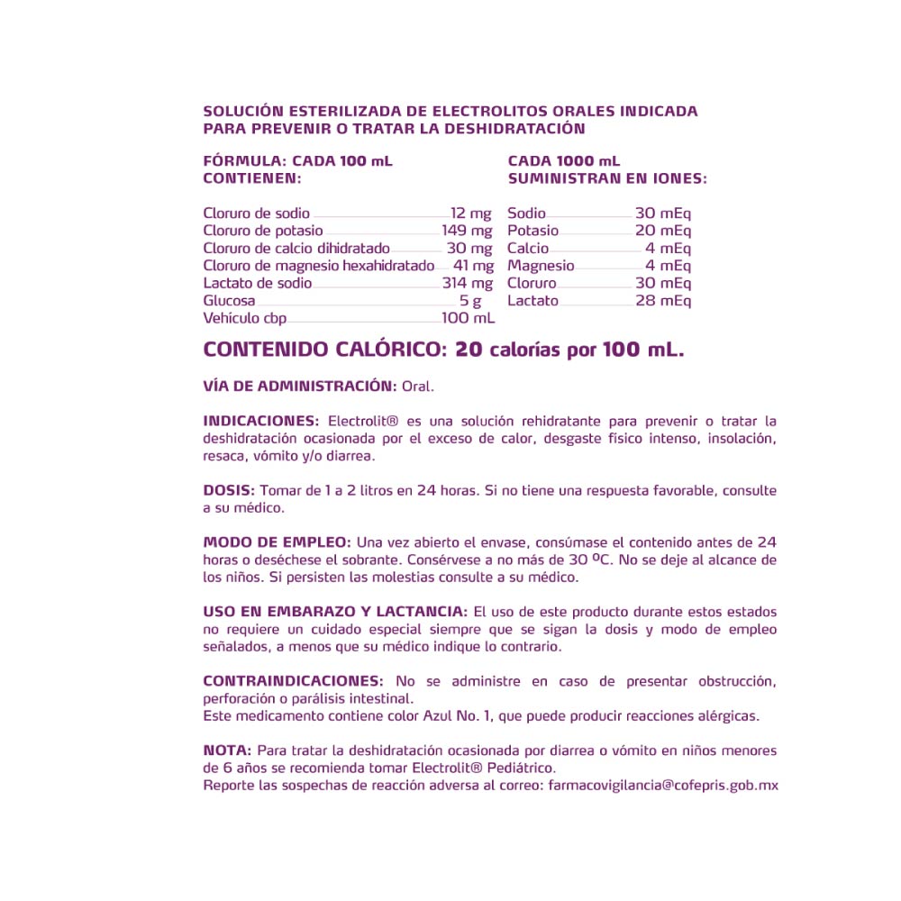 Suero Electrolit Uva 625 Mililitros