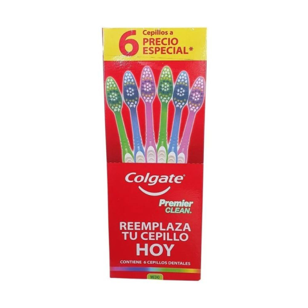 Colgate Cepillo Dental Premier Clean 6 Pz