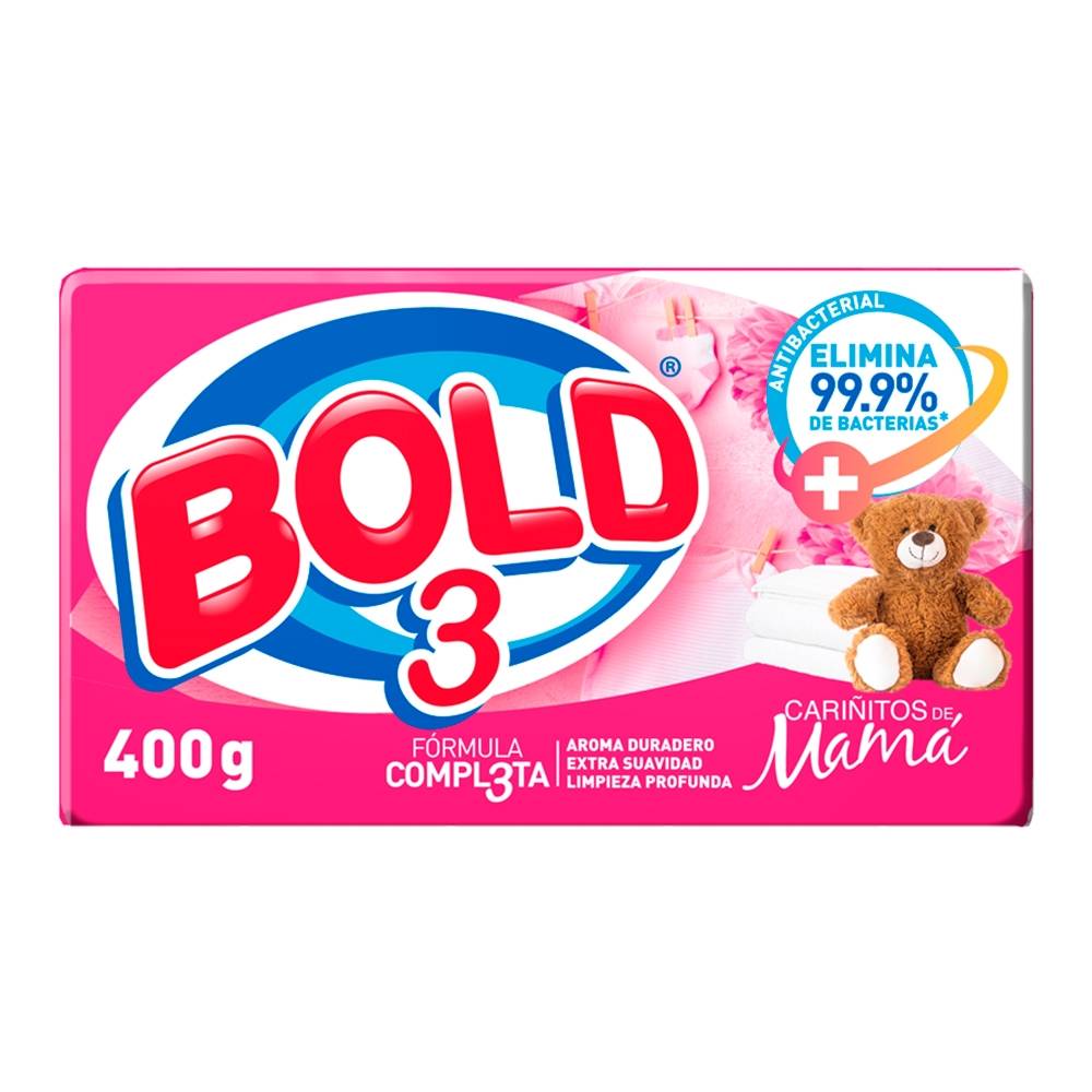 Bold 3 Jabon Barra Cariñito Mama 400 Gr