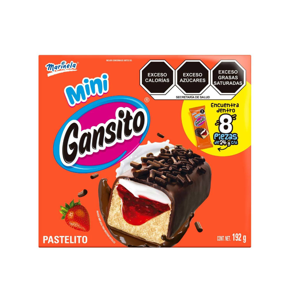 Mini Gansito Con 8 Pz De 192 Gr.