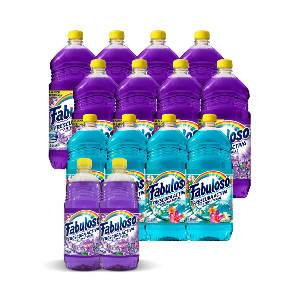 8 Pz Fabuloso Lavanda 1 Lt +4 Pz Mar Fresco+2 Fabulso 500 ml