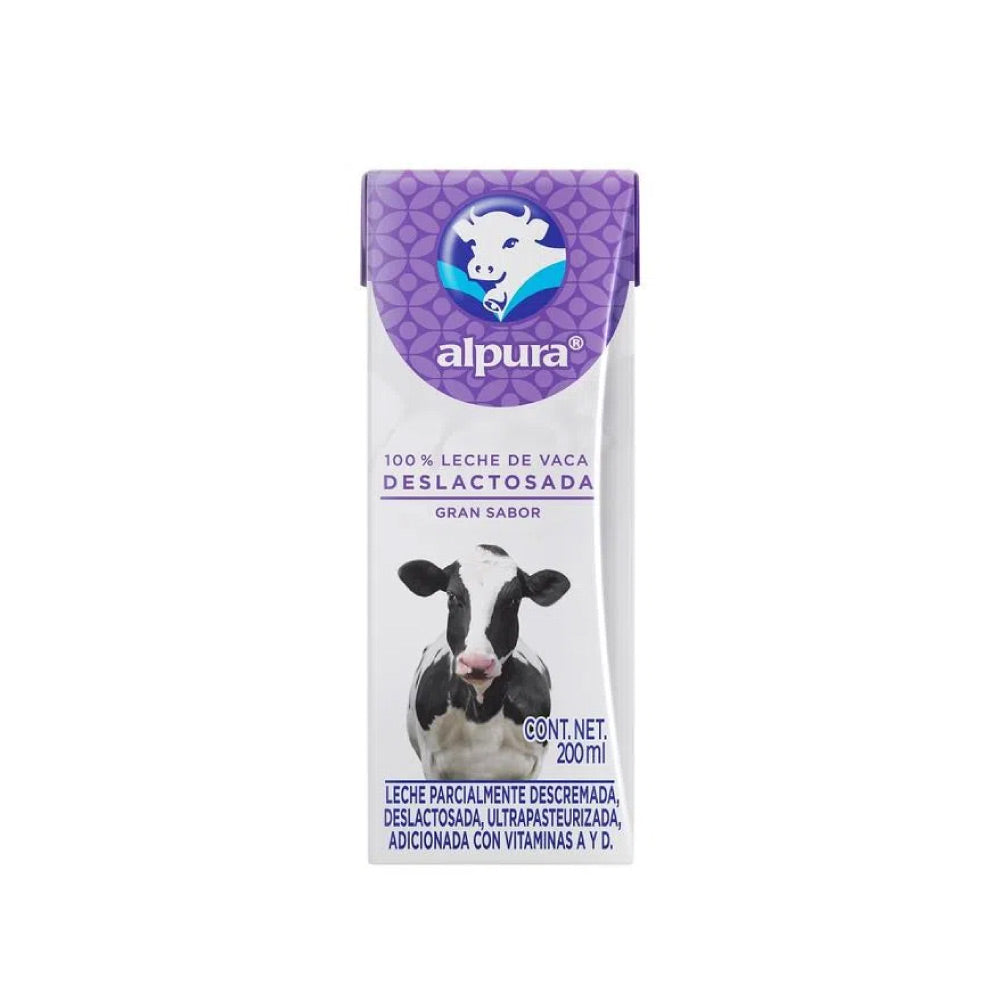 Alpura Leche Tetra Deslactosada 200 ml