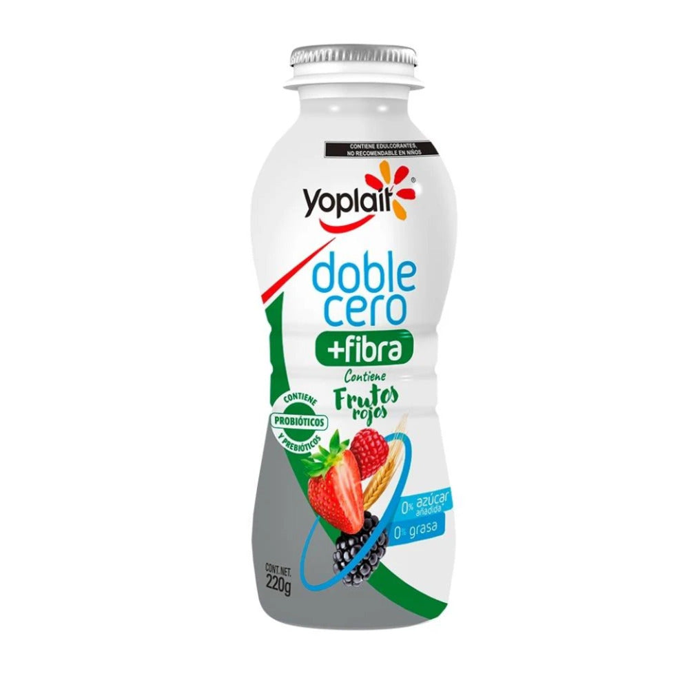 Yoplait Yoghurt Doble Cero + Fibra Beb F Rojos 220 Gr