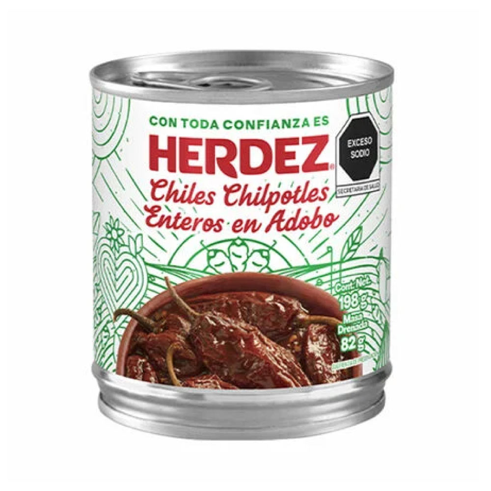 Chiles Chipotles Herdez Enteros En Adobo 198 G