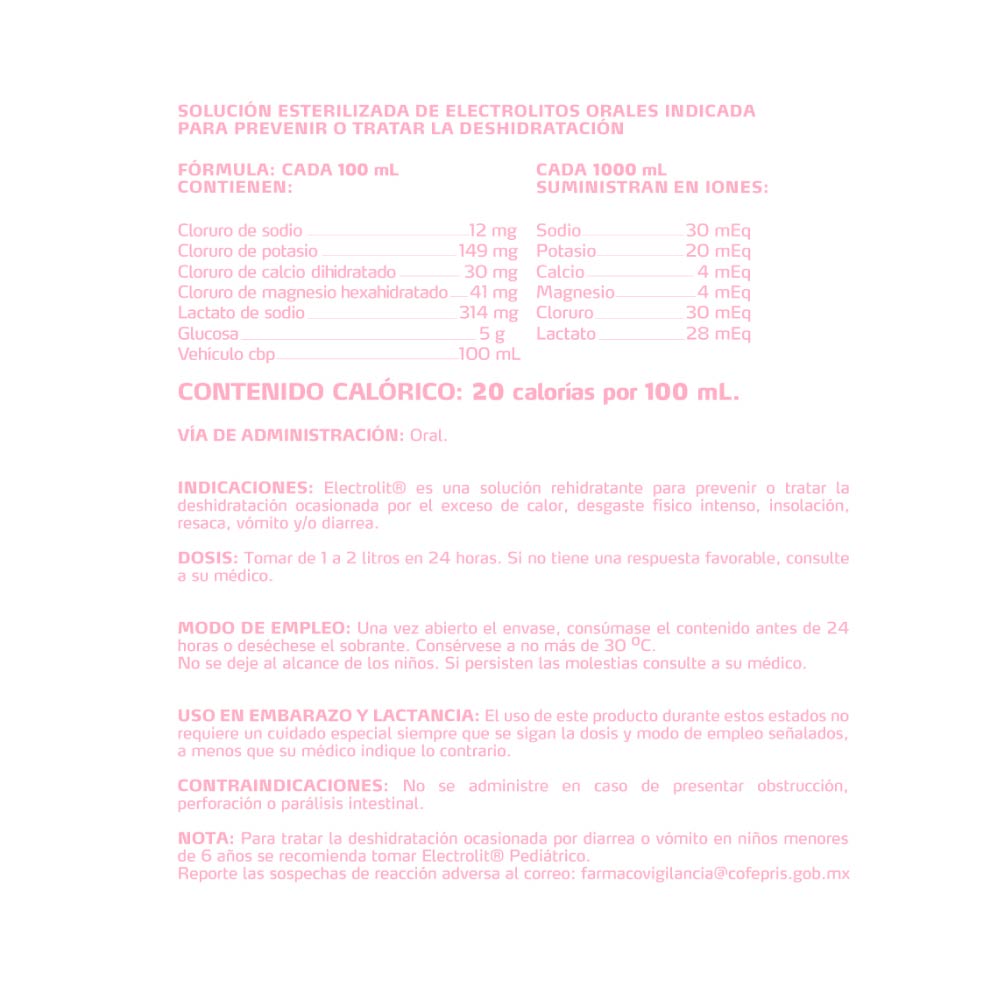 Electrolit Suero Fresa-Kiwi 1000 Ml