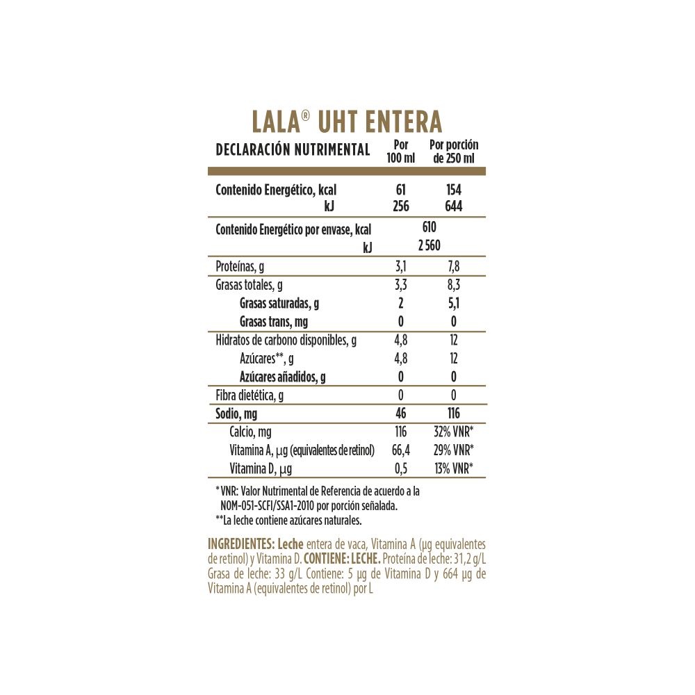 Leche Lala Entera 1 Litro