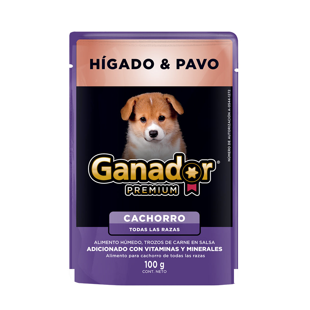Ganador Premium Higado y Pavo sobre de 100 gr