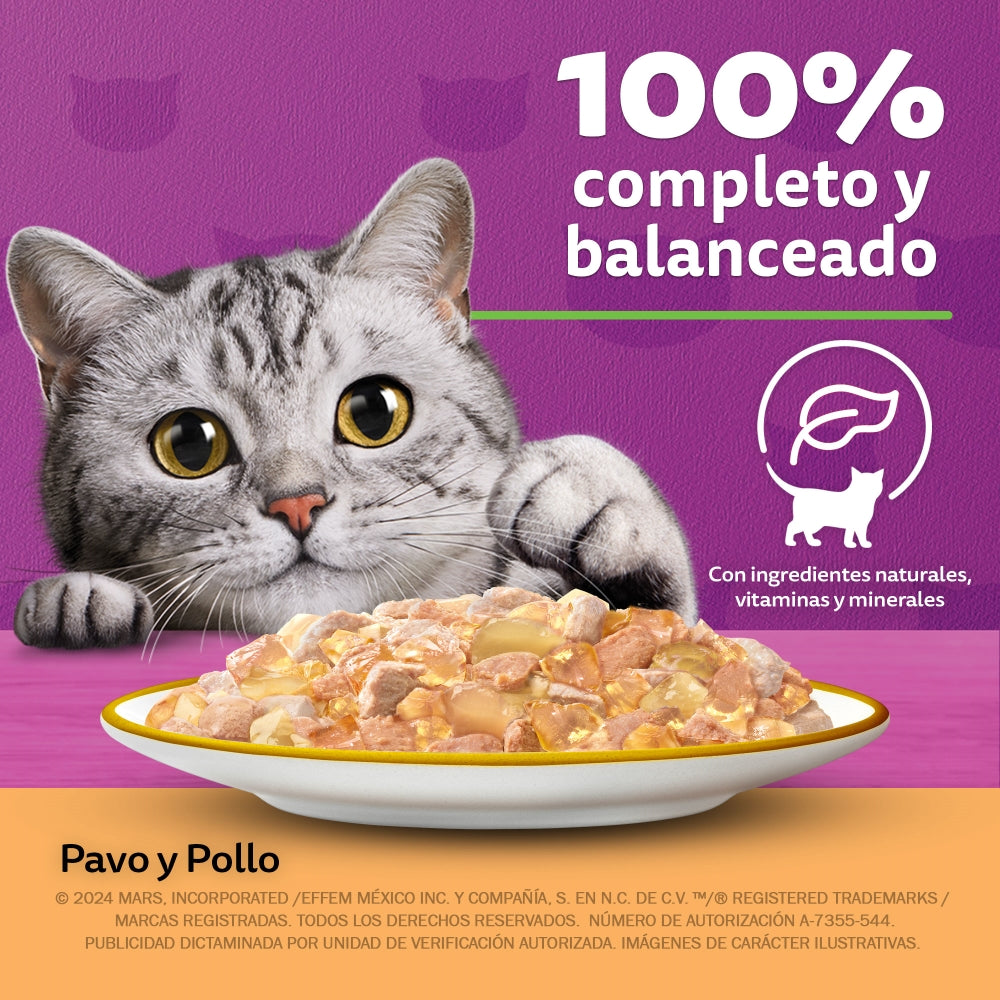 Whiskas Jelly Pouch Pollo Y Pavo sobre de 85 gr