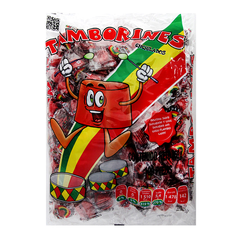 Dulces Aciditos Tamborines Bolsa Con 100 Piezas