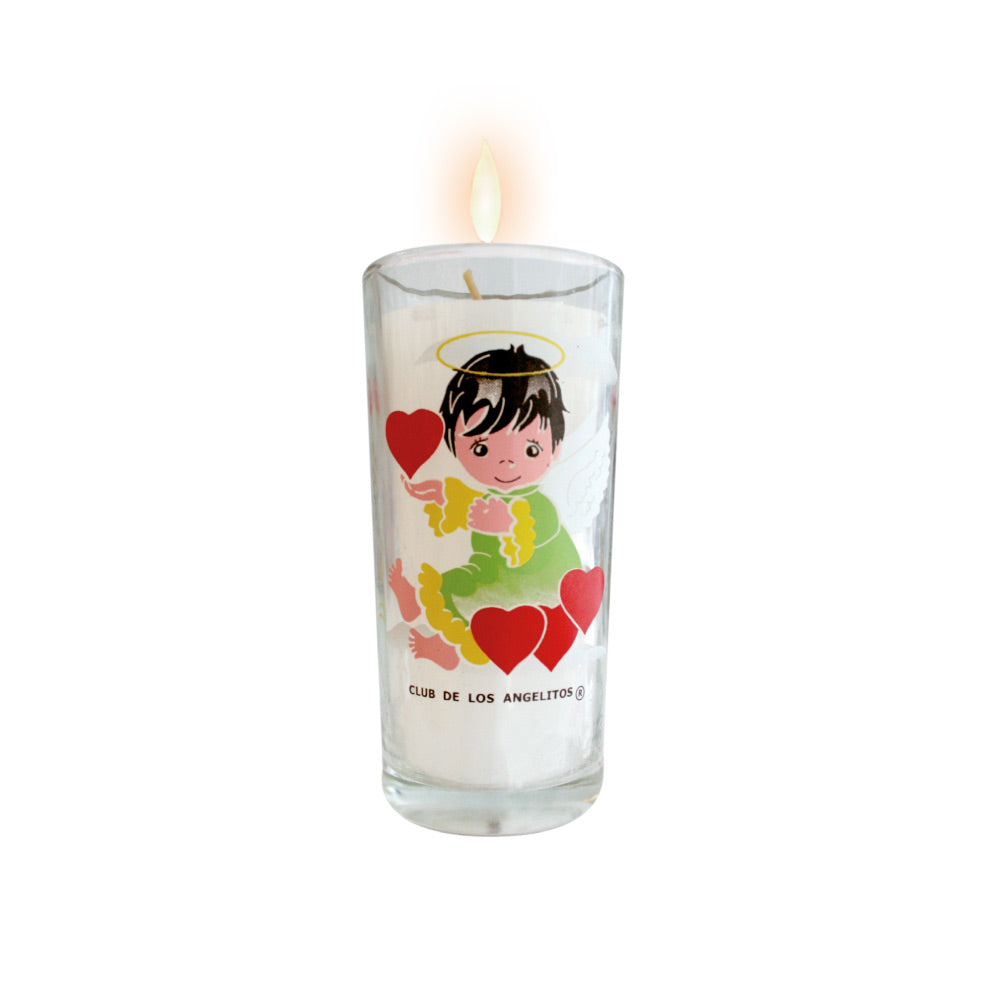 Veladora Vaso Profina Imagen De Angelitos