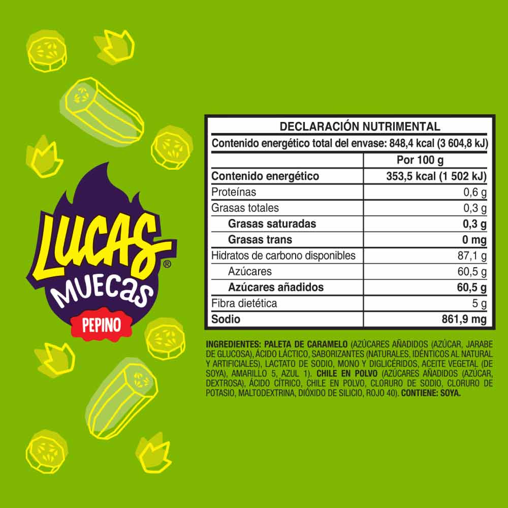 Dulce Lucas Muecas Pepino 10 Unidades