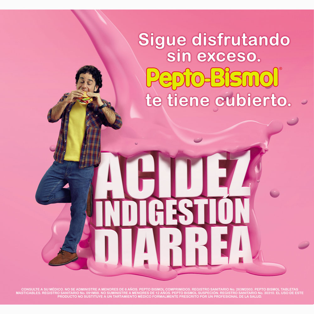 Antiacido Pepto Bismol Tira con 24 Tabletas