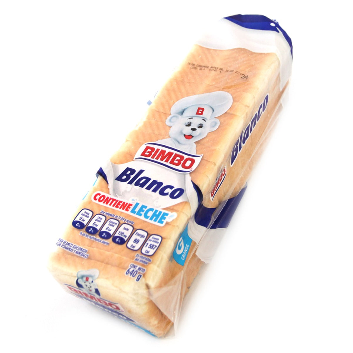 Pan Blanco Grande Bimbo 640 Gramos