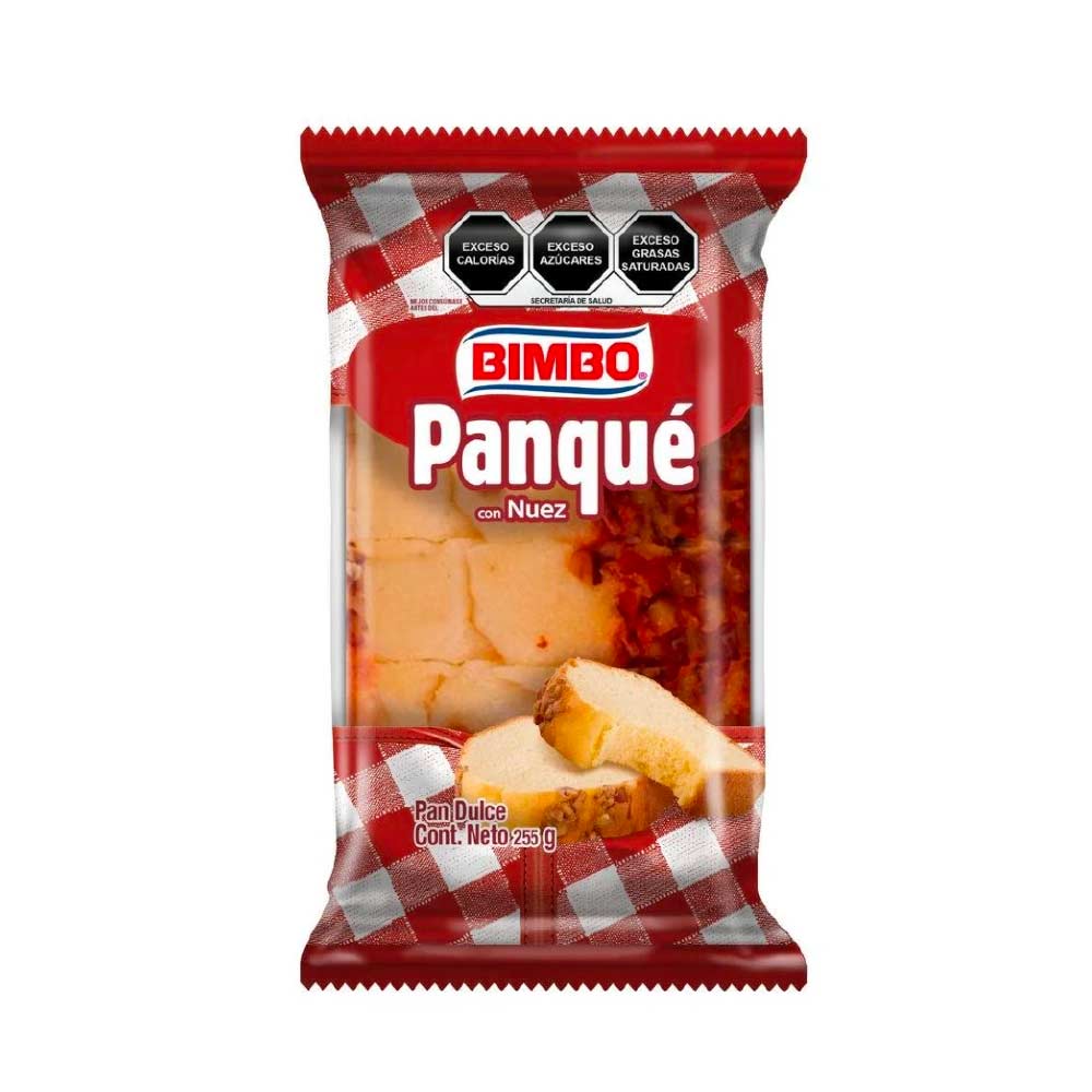 Panqué Bimbo con Nuez 255 Gramos