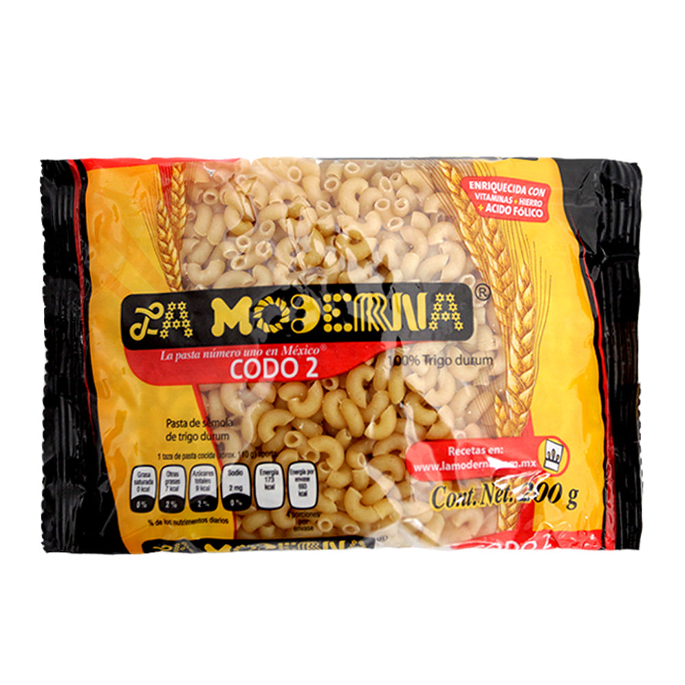 Pasta para Sopa La Moderna Codo #2 200 Gramos