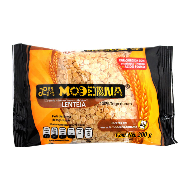 Pasta para Sopa La Moderna Lenteja 200 Gramos