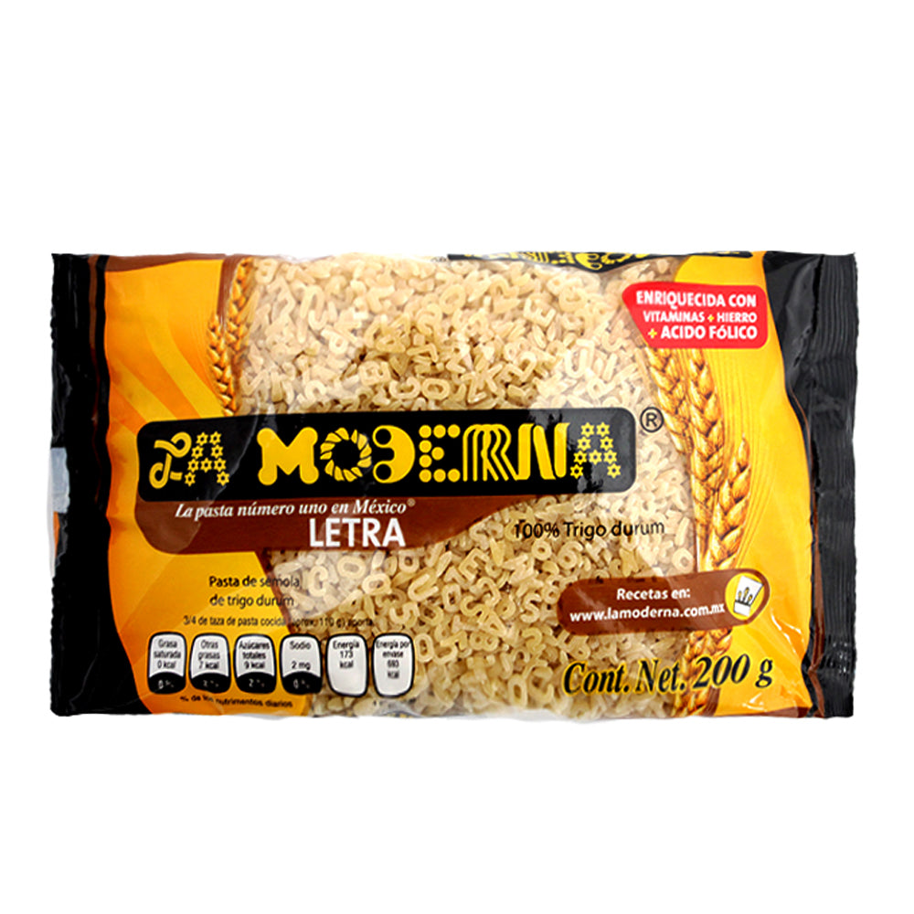 Pasta para Sopa La Moderna Letra 200 Gramos