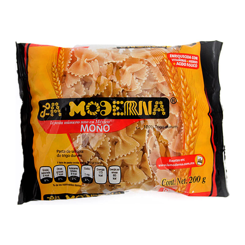 Pasta para Sopa La Moderna Moño 200 Gramos