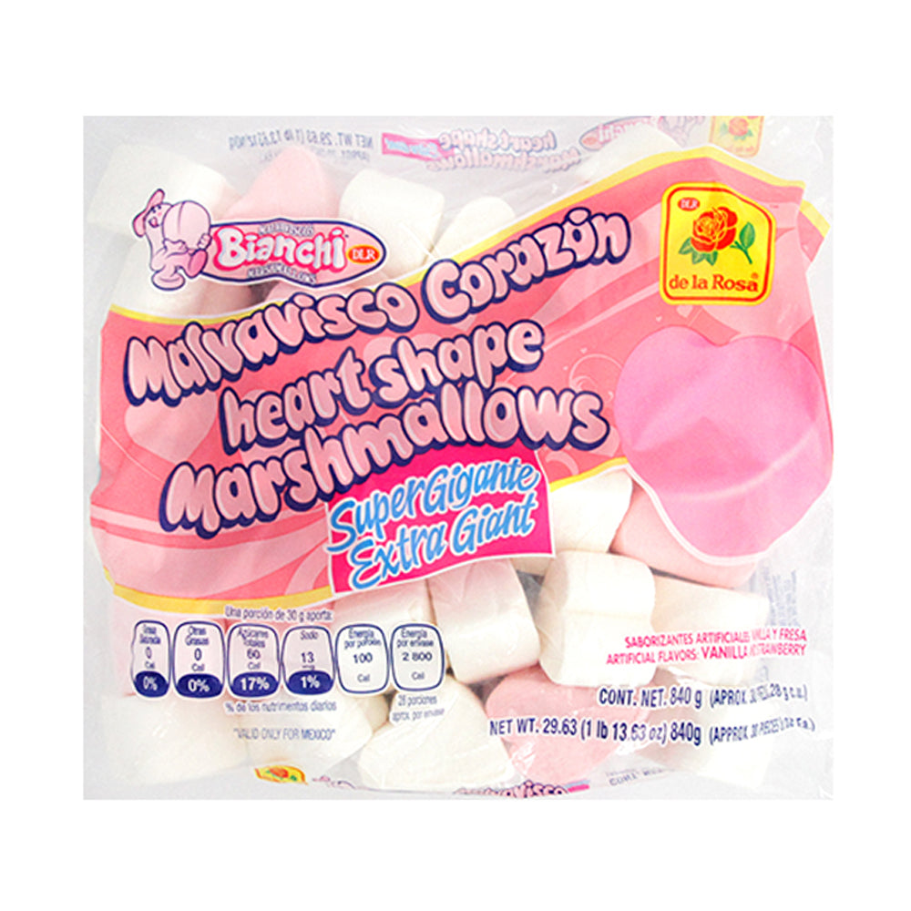 Malvavisco Corazon Super Gigante De La Rosa Bolsa 840Gramos