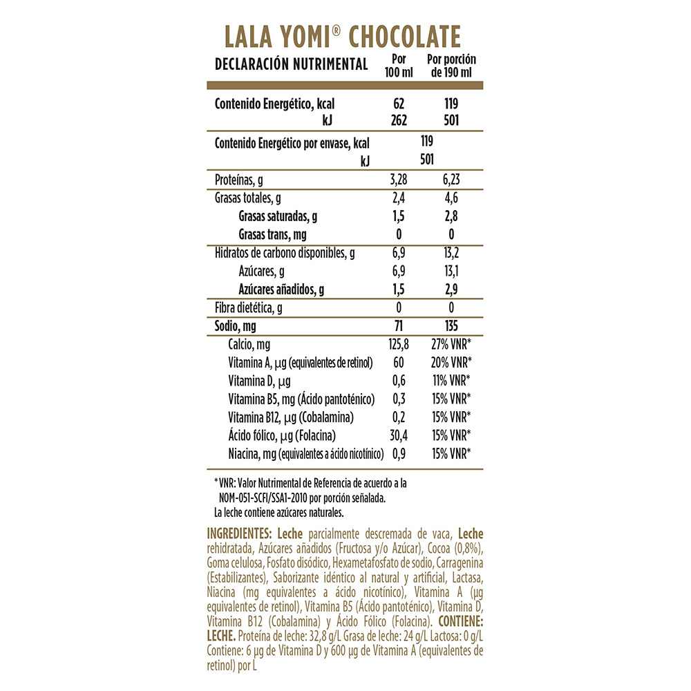 Yomi Lala Tetra Chocolate 190 Ml