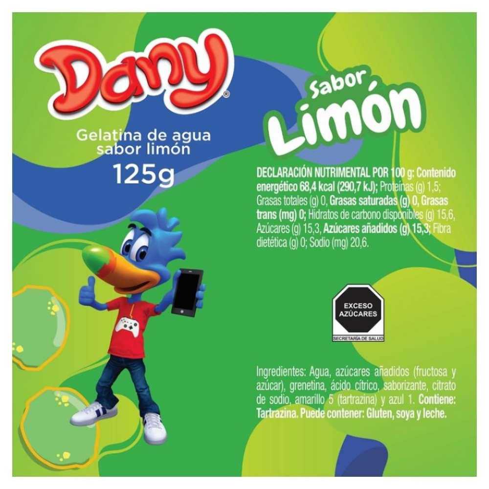 Gelatina Dany Postre Limón 125 Gramos